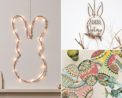 Easter decorations cover photo collage