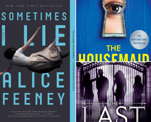 edge-of-your-seat thrillers (deceit, mystery, love) cover photo collage