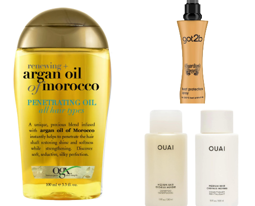 My favourite hair care items cover photo collage