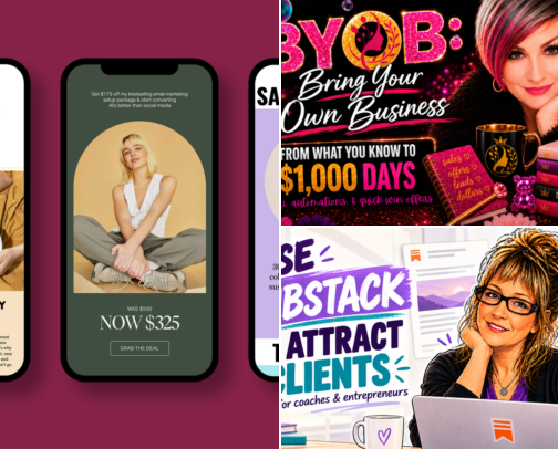 Simple Tools & Resources for Online Business cover photo collage