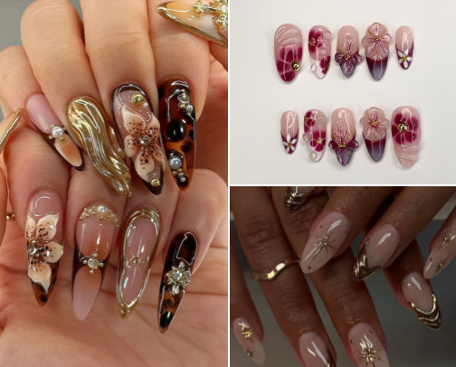 nails accessories cover photo collage