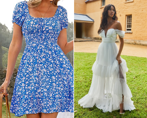 Dress, long dress, short sleeve dress and maxi dress cover photo collage