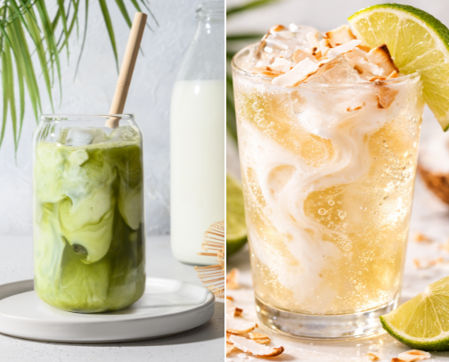 Trending Mocktails And Coffee Drinks cover photo collage