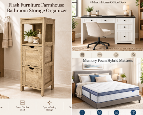 My Favorite Furniture Finds for Every Room cover photo collage