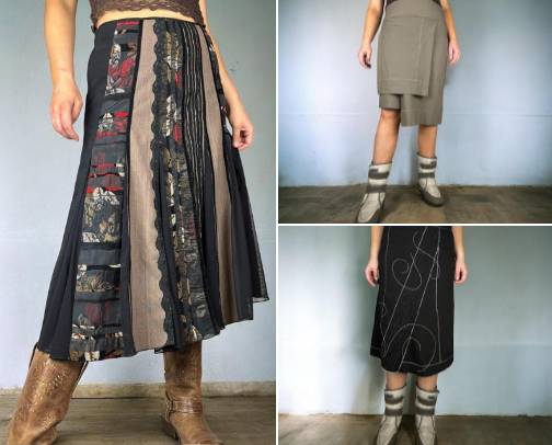 VINTAGE SKIRTS AVAILABLE ON MY DEPOP RN cover photo collage