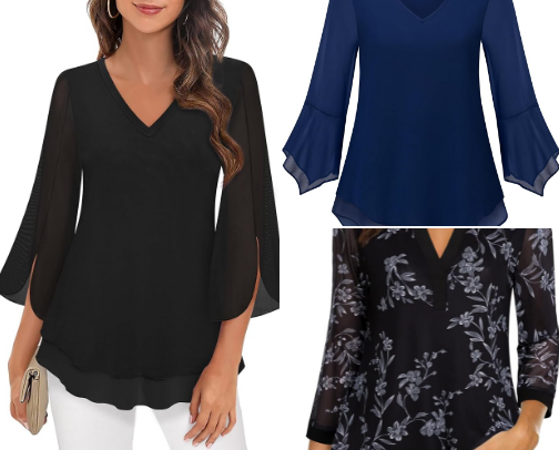 Top 10 Three-Quarter Sleeve Blouses That Are Workweek-Ready cover photo collage