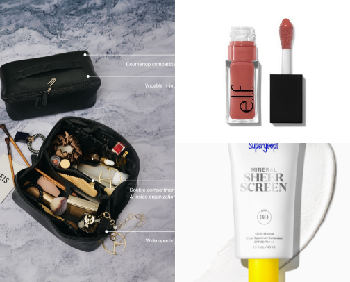 What’s in my makeup bag cover photo collage