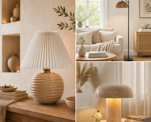 Warm Organic Modern Living Room Finds 🌿🛋️ cover photo collage