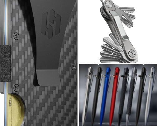 Stealth Black Gift Guide: 7 Understated Luxury EDC Essentials for the Minimalist Man cover photo collage