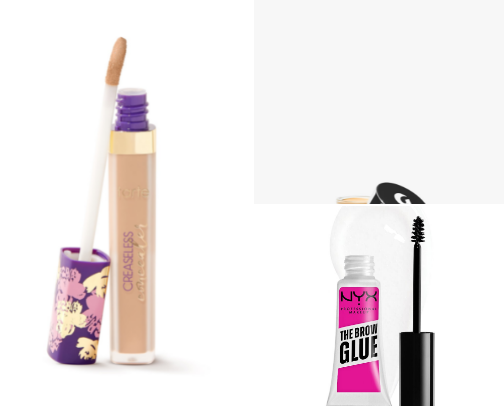 "your makeup is makeuping 👀✨" cover photo collage