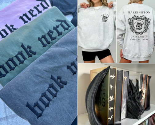 Bookish Merch cover photo collage