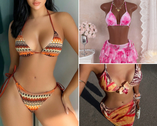 Cheap bikinis that look gorgeous- SHEIN cover photo collage
