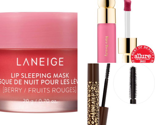 makeup and skincare cover photo collage