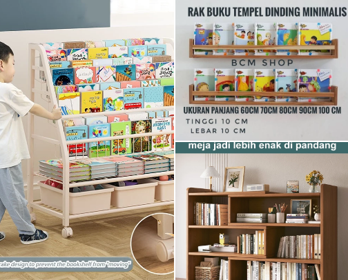 Unique Bookshelf Designs for Small Spaces & Big Collections cover photo collage