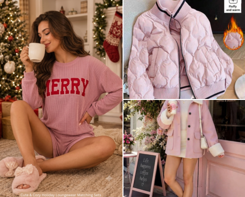 Pretty in Pink: Fall & Winter Aesthetic cover photo collage