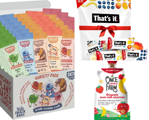Healthy Kids Snacks cover photo collage