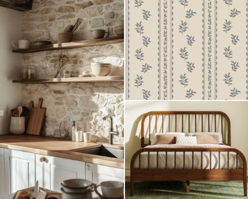 In my ✨Modern Cottage Core House Era✨ cover photo collage