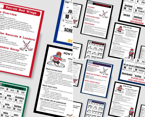 Hockey learning activities for every NHL team cover photo collage