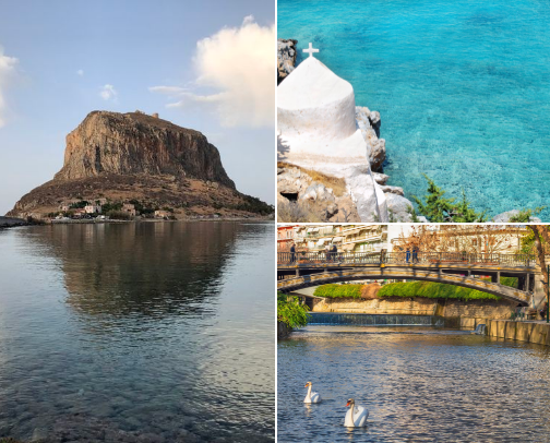 Top Greek destinations!🩵✈️ cover photo collage
