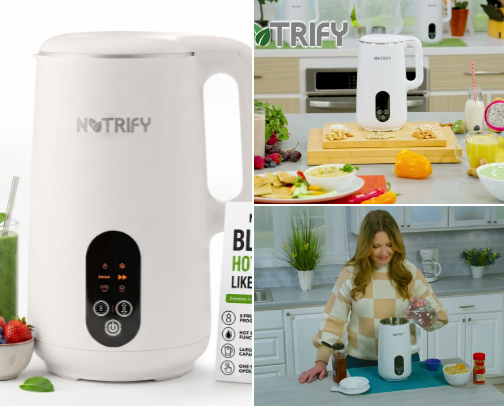 🥦🥛 The Magic "Nutrify" kitchen appliance, natural food product substitutes and healthy results cover photo collage