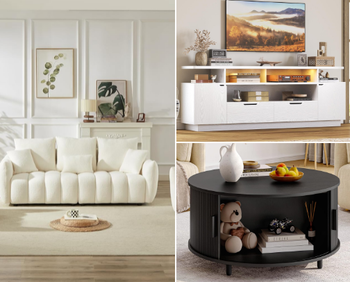 Here are some cute furniture I love that may help to brighten your space.🏡✨️ cover photo collage