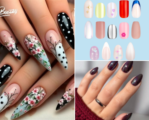 Beautiful nails cover photo collage