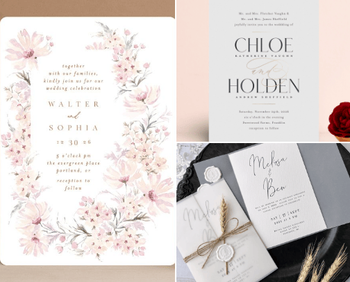 Top Wedding Invitation Ideas 💌 cover photo collage