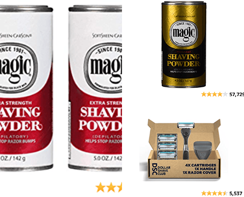 Magic shaving powder cover photo collage