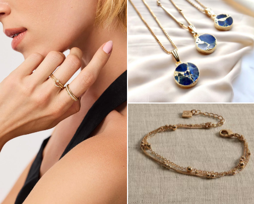 Gorgeous Golden Jewelry for Your Collection cover photo collage