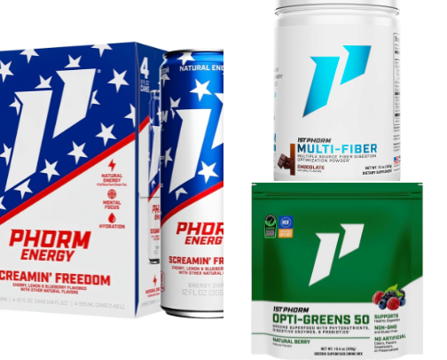 1st Phorm workout supplement cover photo collage