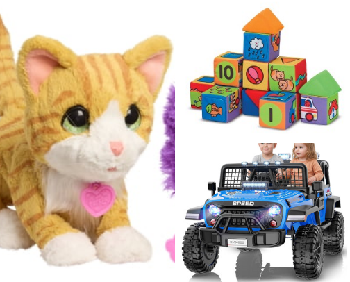 Interactive toys for kids cover photo collage