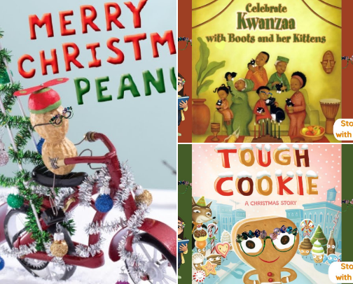 Holiday Books and Movies with Comprehension Questions cover photo collage