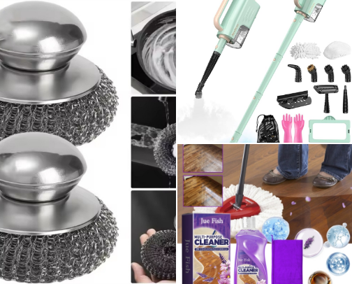 cleaning equipment cover photo collage