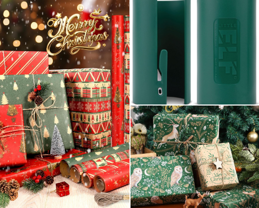 Christmas Wrapping cover photo collage