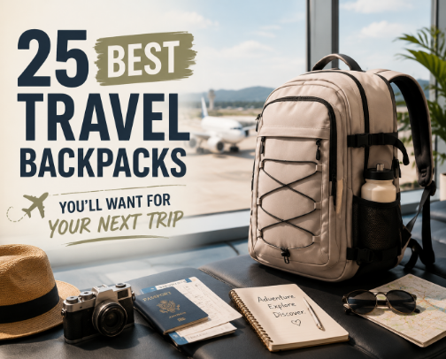 25 Best Travel Backpacks You'll Want for Your Next Trip cover photo collage