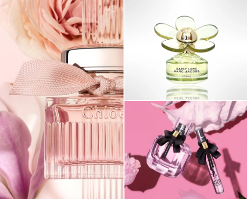Top 10 women's spring perfumes ! cover photo collage