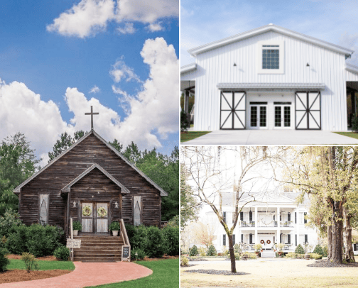 Florence, SC Wedding Venues cover photo collage