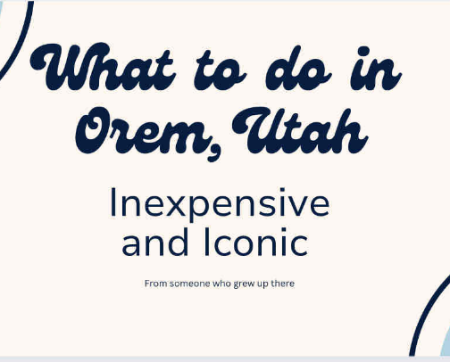 What to do in Orem, Utah - inexpensive and iconic cover photo collage