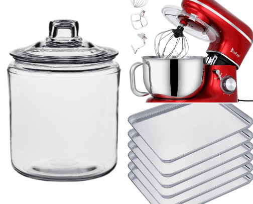sourdough starter supplies cover photo collage
