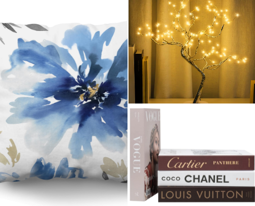List of products that can further beautify your room and make it aesthetic. ✨🤍 cover photo collage