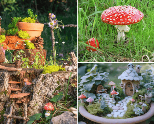 Fairy garden cover photo collage