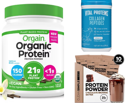 Best-Tasting Proteins: Bars, Powders & More! cover photo collage