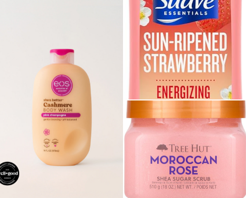 MY shower routine as someone with curly hair and sensitive skin! cover photo collage