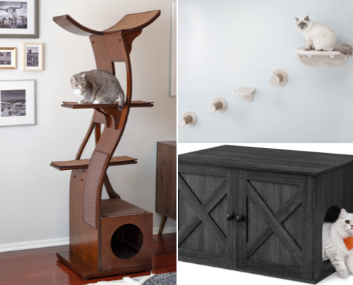 Chic Interiors: The Modern Cat Home cover photo collage