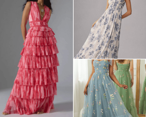 Wedding guest dresses💐 cover photo collage