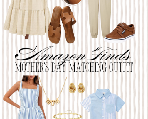 Matching outfits for mom and kids cover photo collage