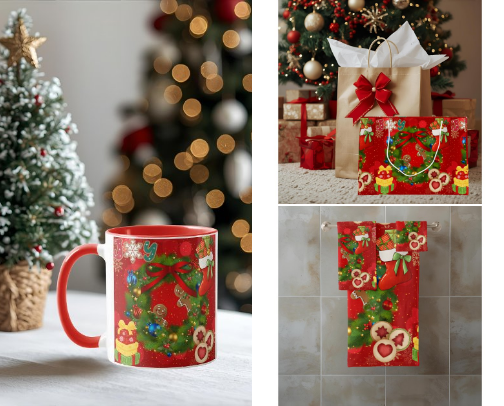 Red Holiday Magic Collection cover photo collage