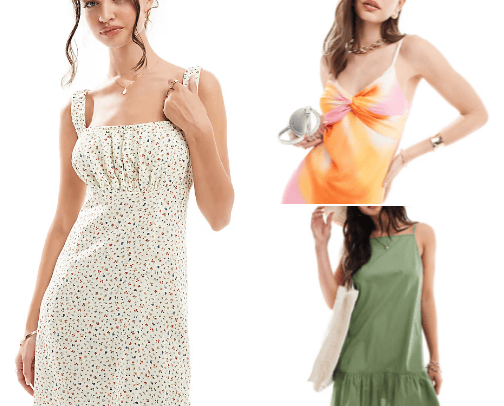 Summer dresses and sundresses — ASOS cover photo collage