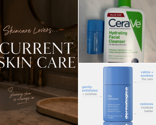 Skincare journey - GRWM cover photo collage