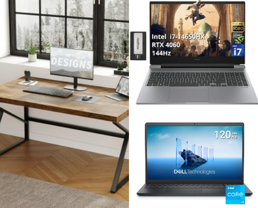 Home office furniture/ electronics cover photo collage